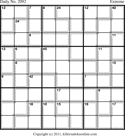 Killer Sudoku for 9/10/2011
