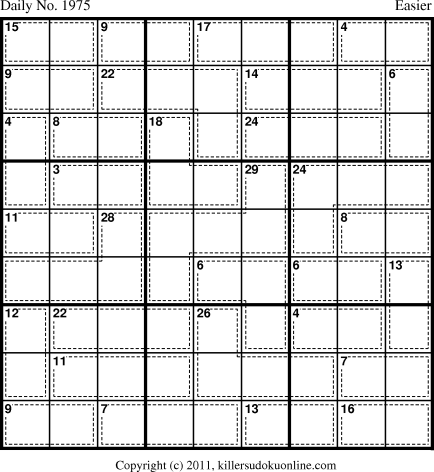 Killer Sudoku for 5/16/2011