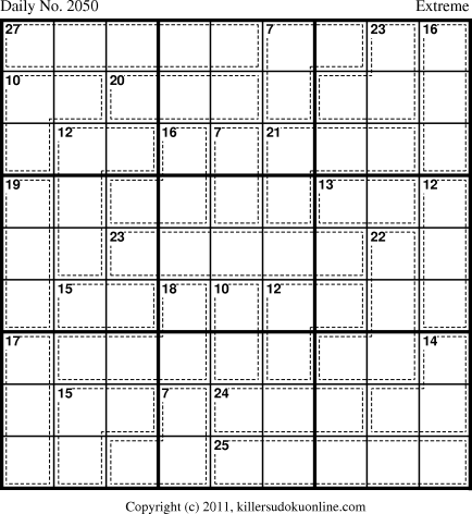Killer Sudoku for 7/30/2011