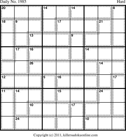 Killer Sudoku for 5/26/2011