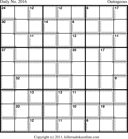 Killer Sudoku for 6/26/2011