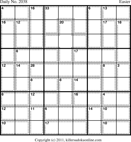 Killer Sudoku for 7/18/2011