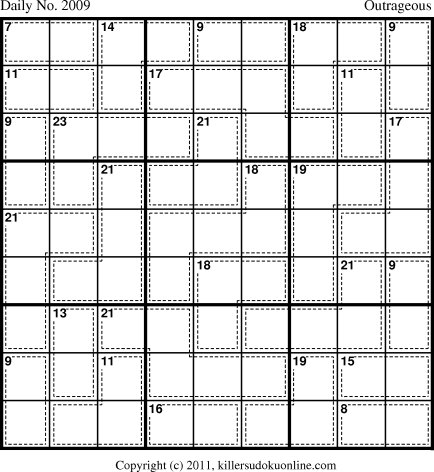 Killer Sudoku for 6/19/2011