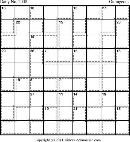 Killer Sudoku for 6/18/2011