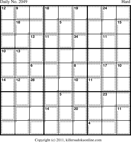 Killer Sudoku for 7/29/2011