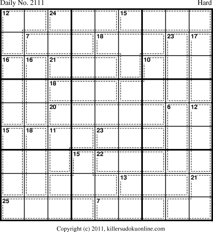 Killer Sudoku for 9/29/2011