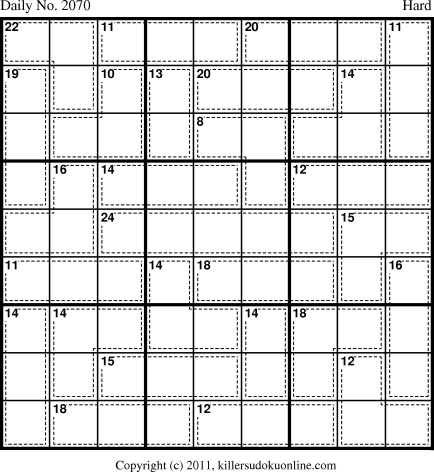 Killer Sudoku for 8/19/2011