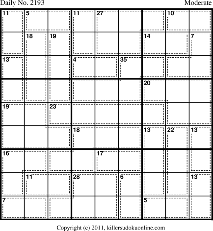 Killer Sudoku for 12/20/2011