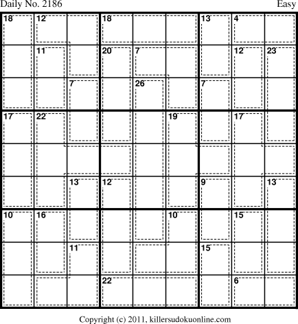 Killer Sudoku for 12/13/2011