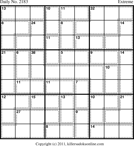 Killer Sudoku for 12/10/2011