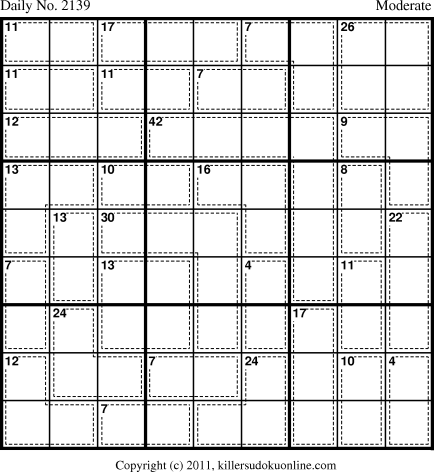 Killer Sudoku for 10/27/2011