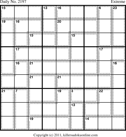 Killer Sudoku for 12/24/2011