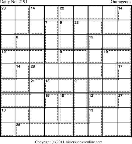 Killer Sudoku for 12/18/2011