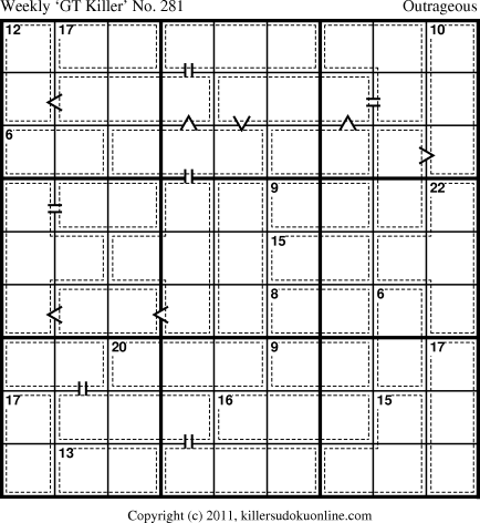 Killer Sudoku for 8/29/2011