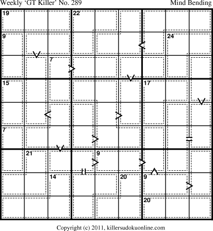 Killer Sudoku for 10/24/2011