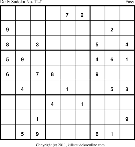 Killer Sudoku for 7/7/2011