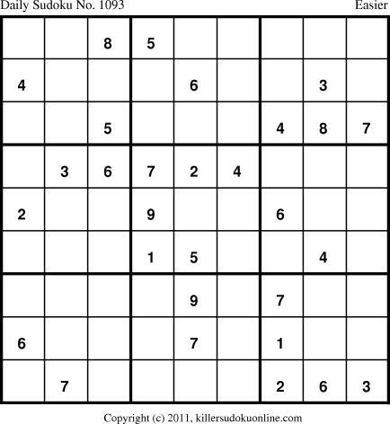 Killer Sudoku for 3/1/2011