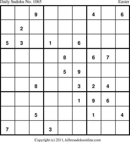 Killer Sudoku for 2/1/2011