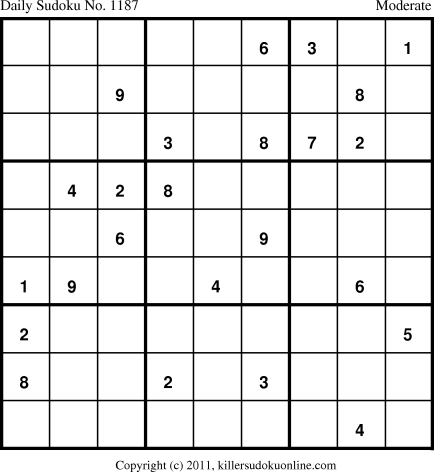 Killer Sudoku for 6/3/2011