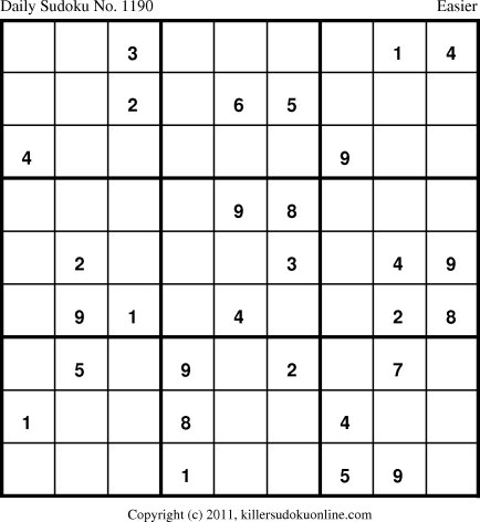 Killer Sudoku for 6/6/2011