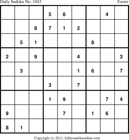 Killer Sudoku for 1/10/2011