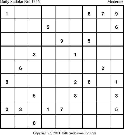 Killer Sudoku for 11/19/2011