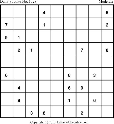 Killer Sudoku for 10/22/2011