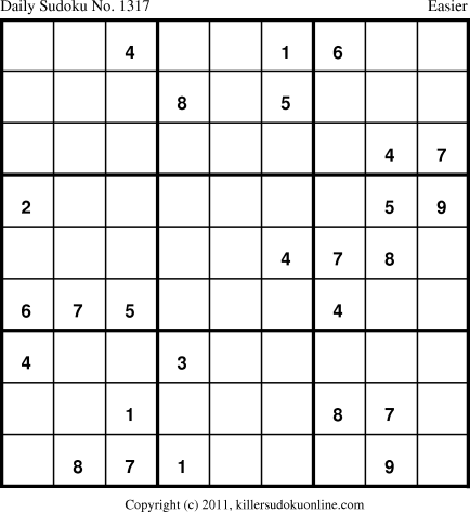 Killer Sudoku for 10/11/2011