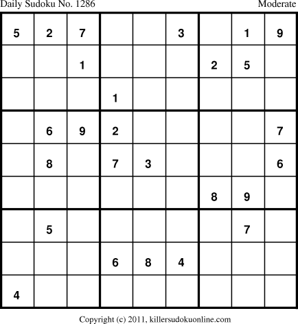 Killer Sudoku for 9/10/2011