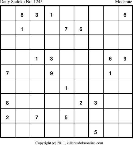 Killer Sudoku for 7/31/2011