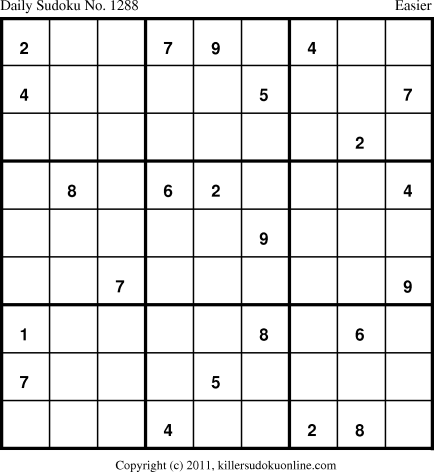 Killer Sudoku for 9/12/2011
