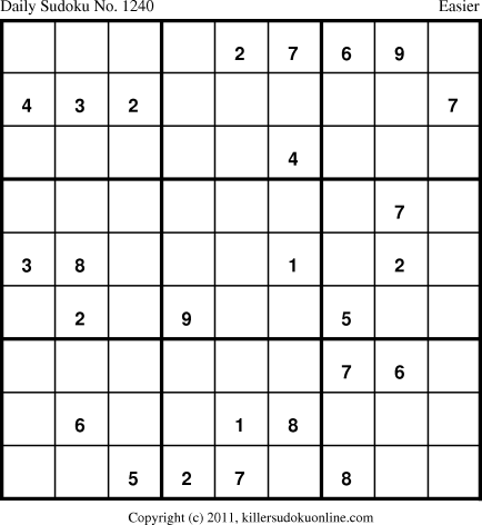 Killer Sudoku for 7/26/2011