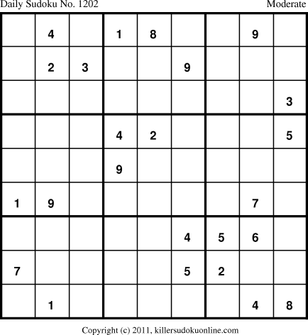 Killer Sudoku for 6/18/2011