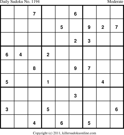 Killer Sudoku for 6/10/2011