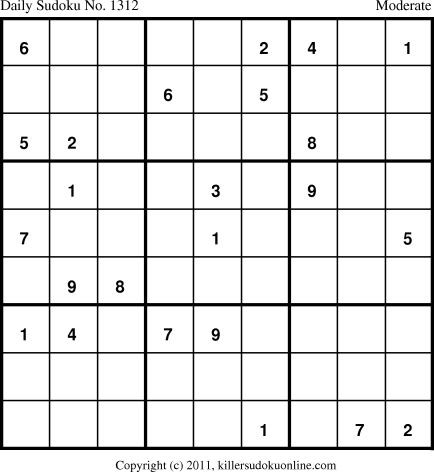 Killer Sudoku for 10/6/2011