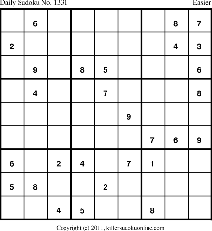 Killer Sudoku for 10/25/2011