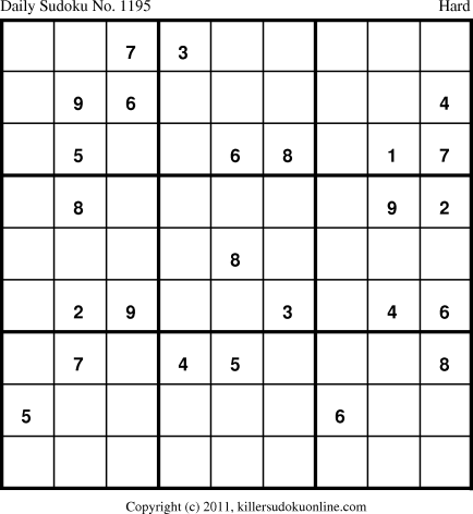 Killer Sudoku for 6/11/2011