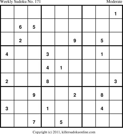 Killer Sudoku for 6/13/2011