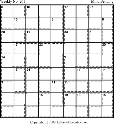 Killer Sudoku for 1/3/2011