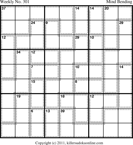 Killer Sudoku for 10/10/2011