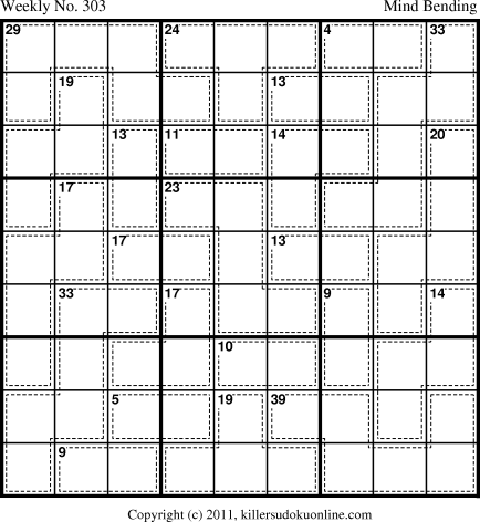 Killer Sudoku for 10/24/2011