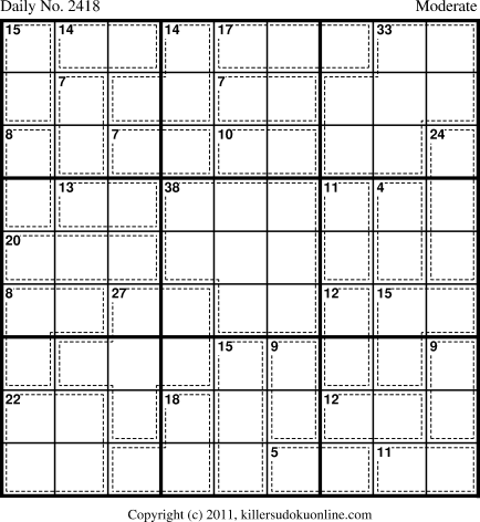 Killer Sudoku for 8/1/2012