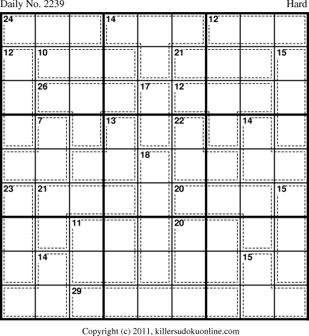Killer Sudoku for 2/4/2012