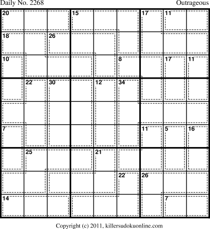 Killer Sudoku for 3/4/2012