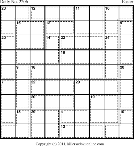 Killer Sudoku for 1/2/2012