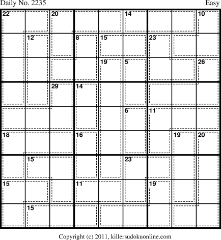Killer Sudoku for 1/31/2012