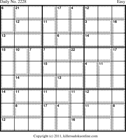 Killer Sudoku for 1/24/2012