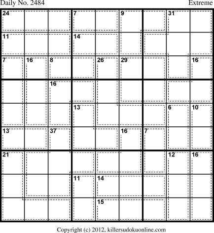 Killer Sudoku for 10/6/2012