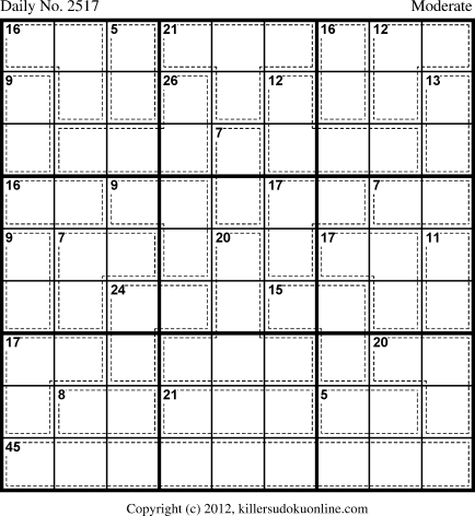Killer Sudoku for 11/8/2012
