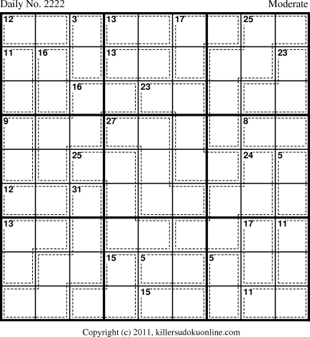 Killer Sudoku for 1/18/2012